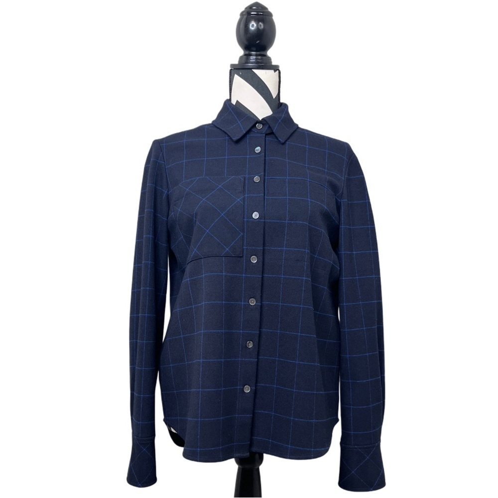 Derek Lam 10 Crosby Preppy Plaid Dark Academia Sz 8 Button Down Front Shirt